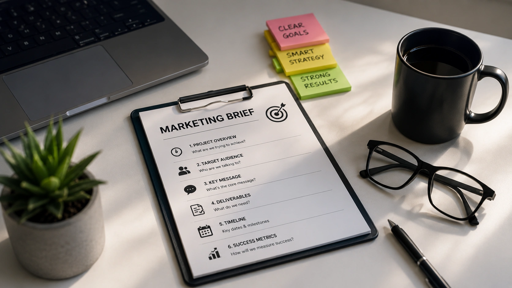 Document representing a well-structured and detailed marketing brief