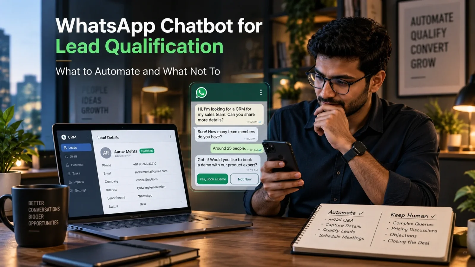 WhatsApp Chatbot for Lead Qualification: What to Automate and What Not To